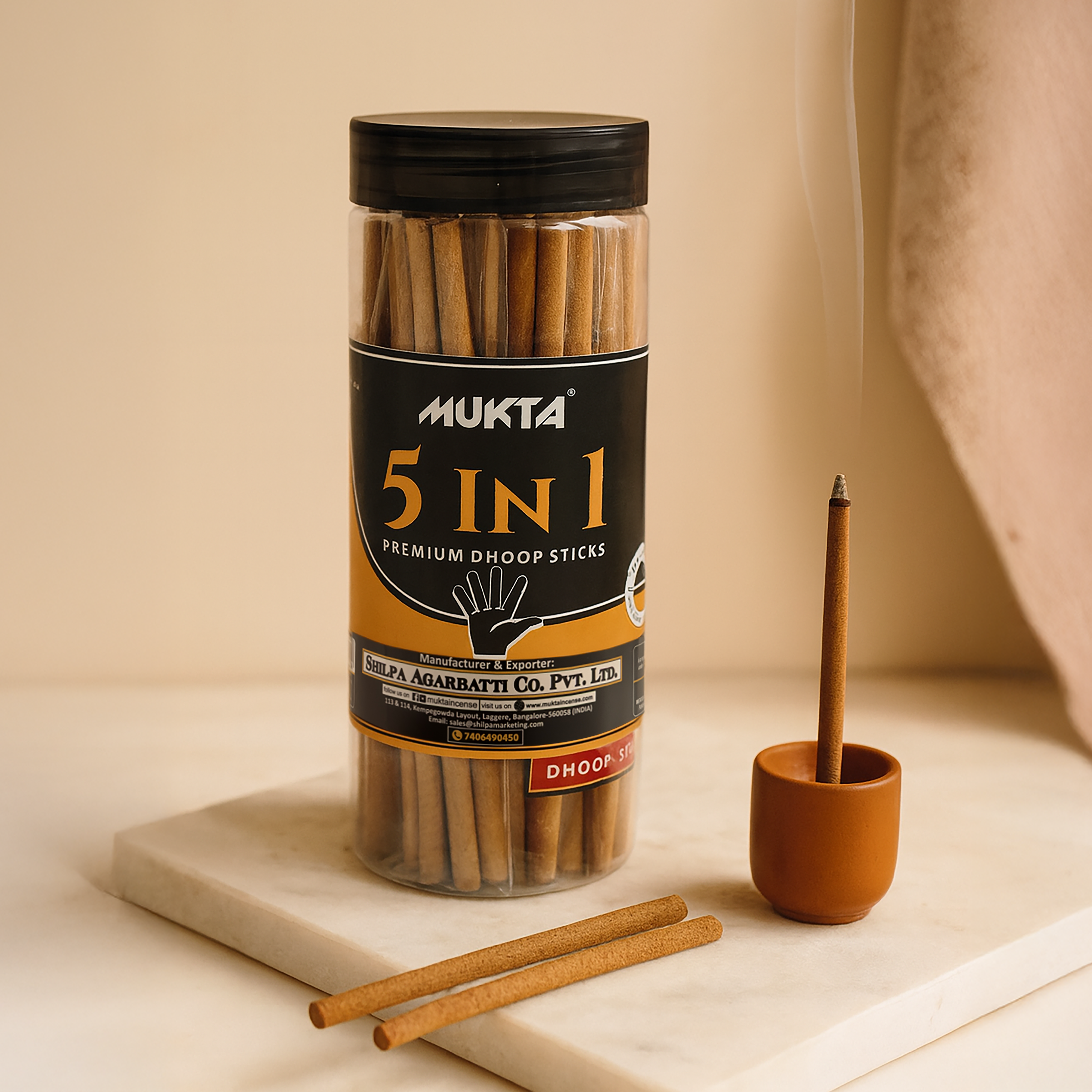 5 In 1 Dhoop Sticks In Jar